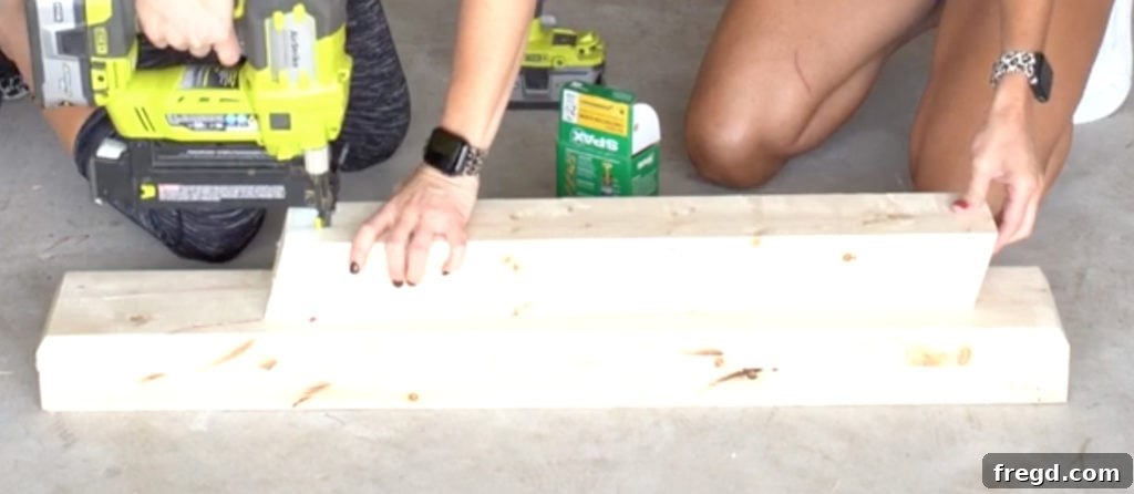 Assembling the individual table legs