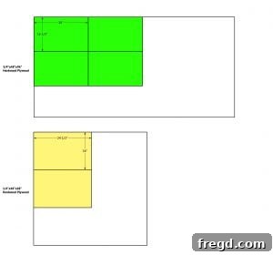 Cut List 2 for DIY Nightstand illustrating drawer and trim piece dimensions
