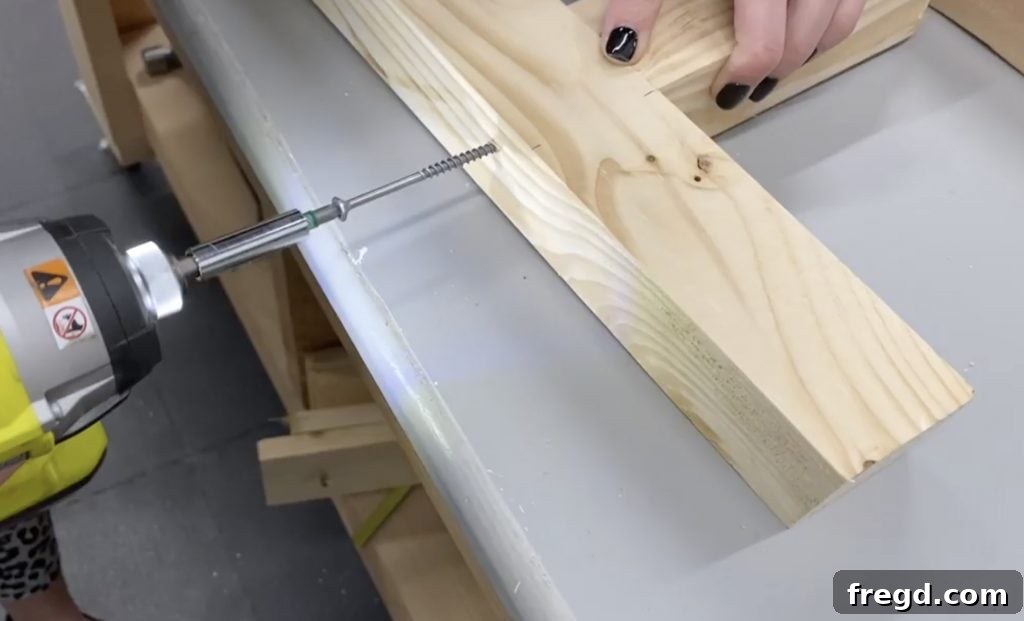 Two leg assemblies with bottom supports attached, ready for further assembly.