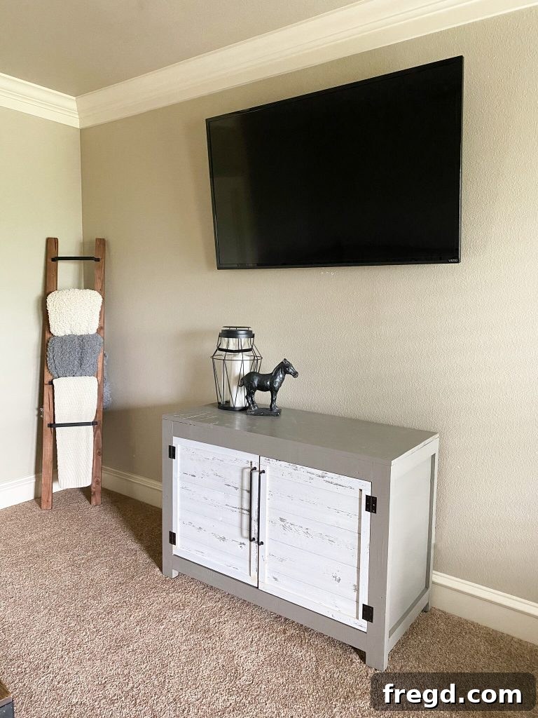 Attach doors, hinges, and finish the console