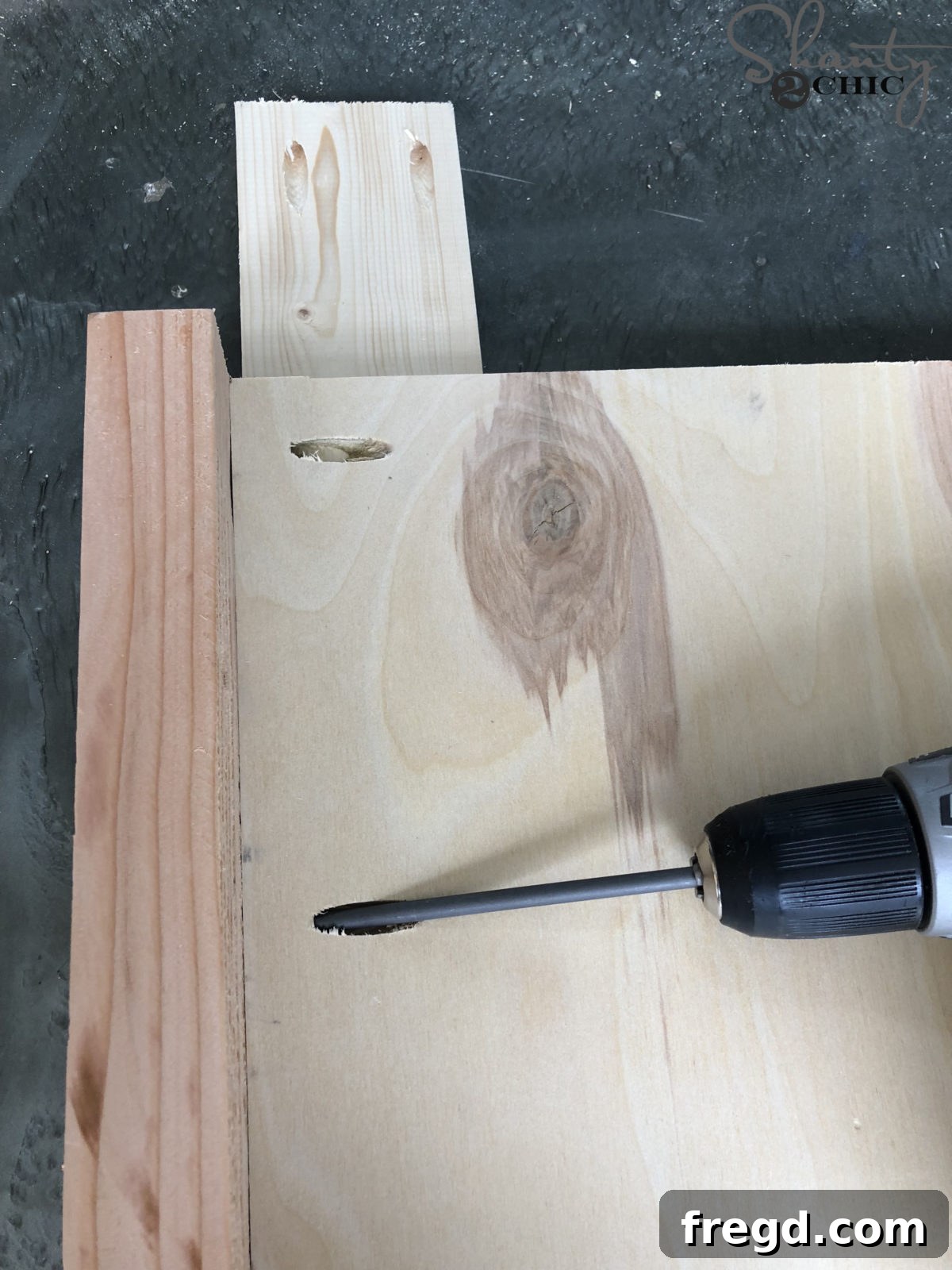 Assemble side panels with pocket hole screws and glue