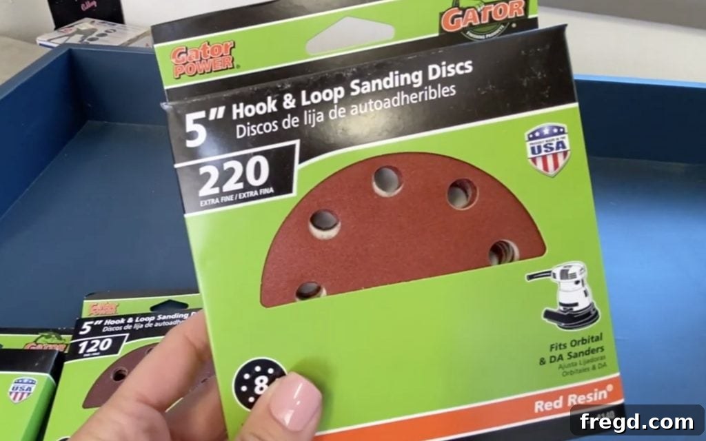 Your Guide to Furniture Makeovers 5 Final sanding with 220-grit sandpaper for a smooth finish