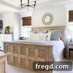 Finished DIY King Panel Bed