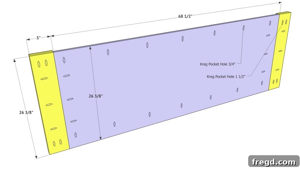 Build Your Own King Panel Bed 10 Footboard panel frame assembly