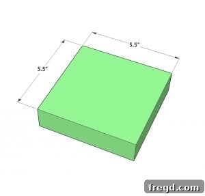Cutting the 2x6 square for the post top