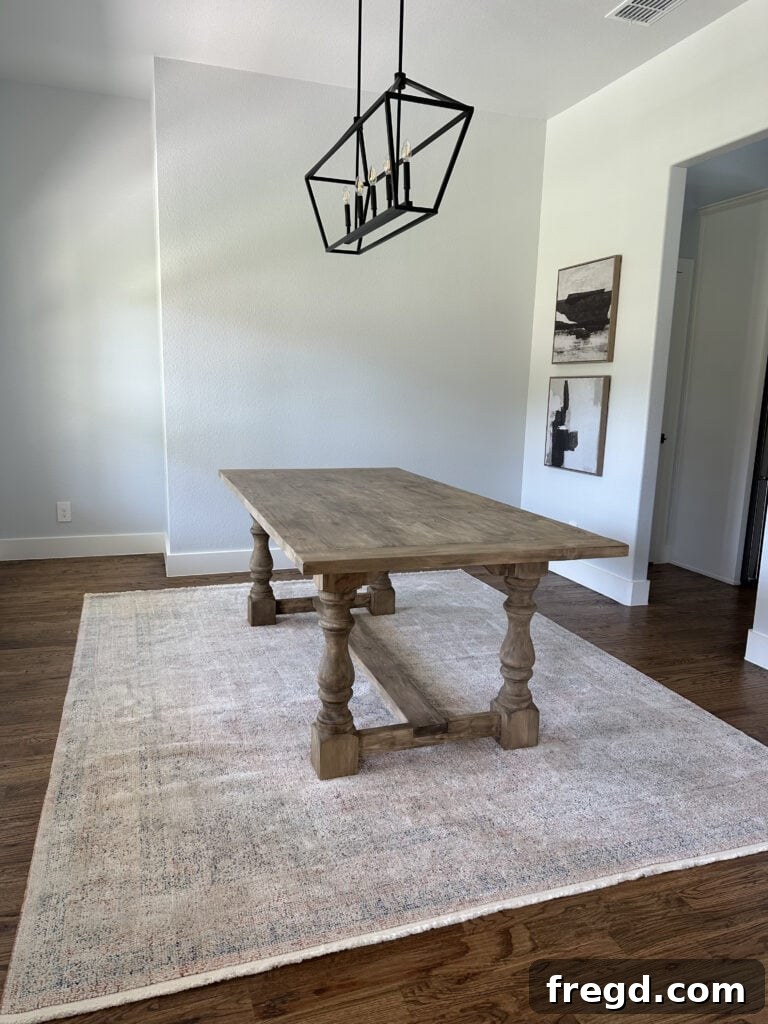 DIY Turned Leg Dining Table with elegant, traditional design.
