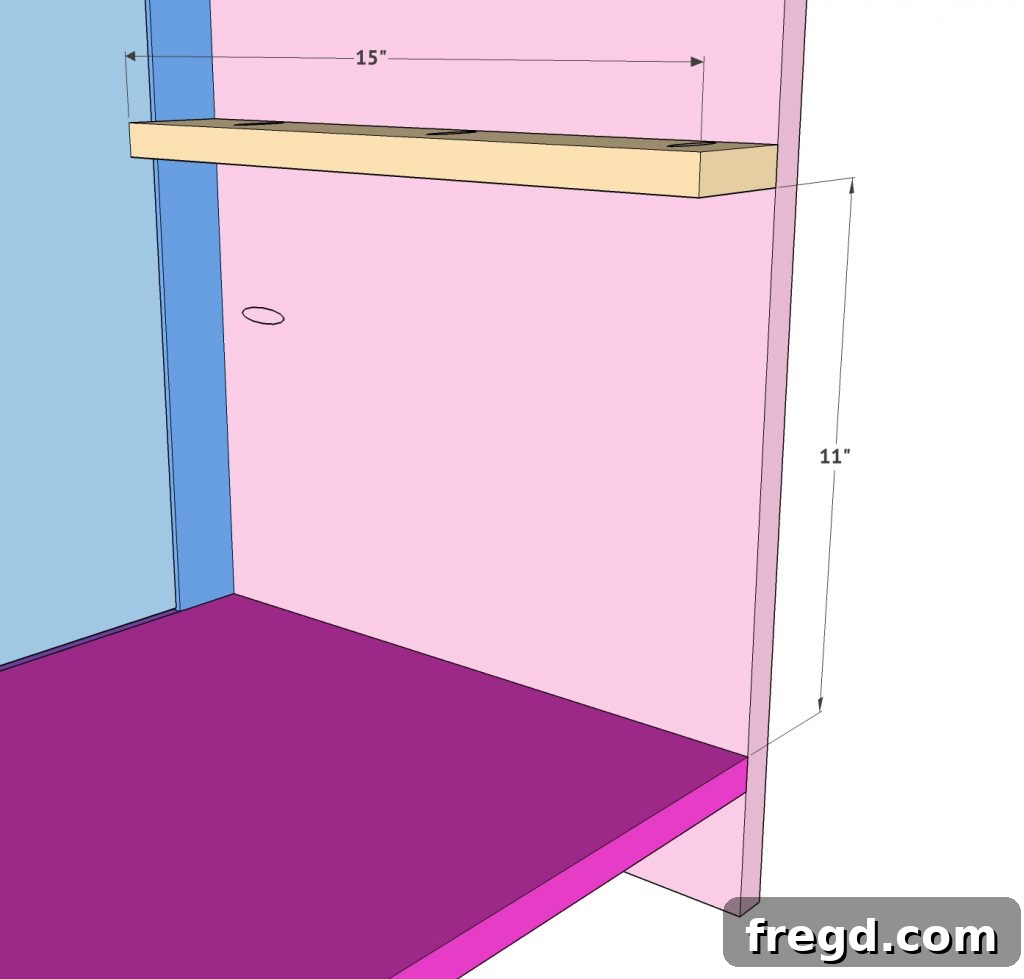 Installing drawer supports within the cabinet