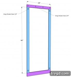 Assembling the face frame for the cabinet