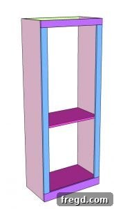 Attaching the completed face frame to the cabinet body
