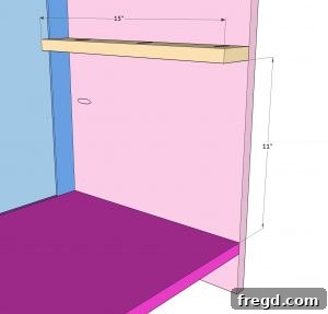 Installing plywood supports for the drawer slides