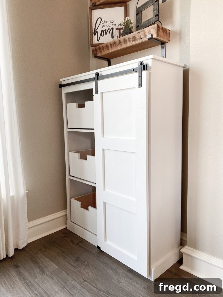 Hoover Dual Bay Charger seamlessly integrated into the cabinet