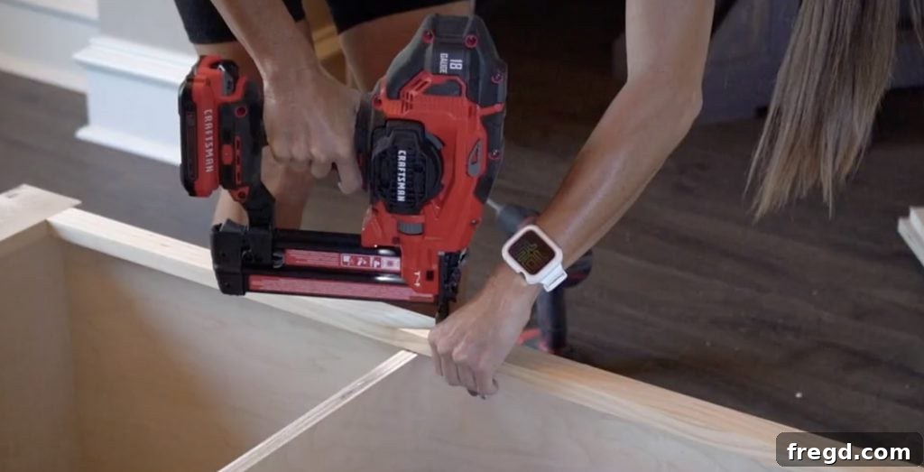 Face frame being attached to the front of the cabinet