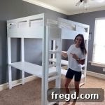 DIY Loft Bed Part 1 Completed Frame