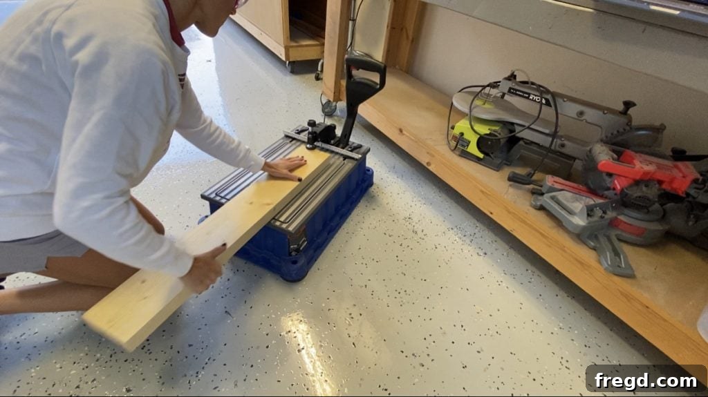 Build Your Own Square Coffee Table 2 Initial assembly of coffee table legs and bottom runner with pre-drilled pocket holes for strong joints