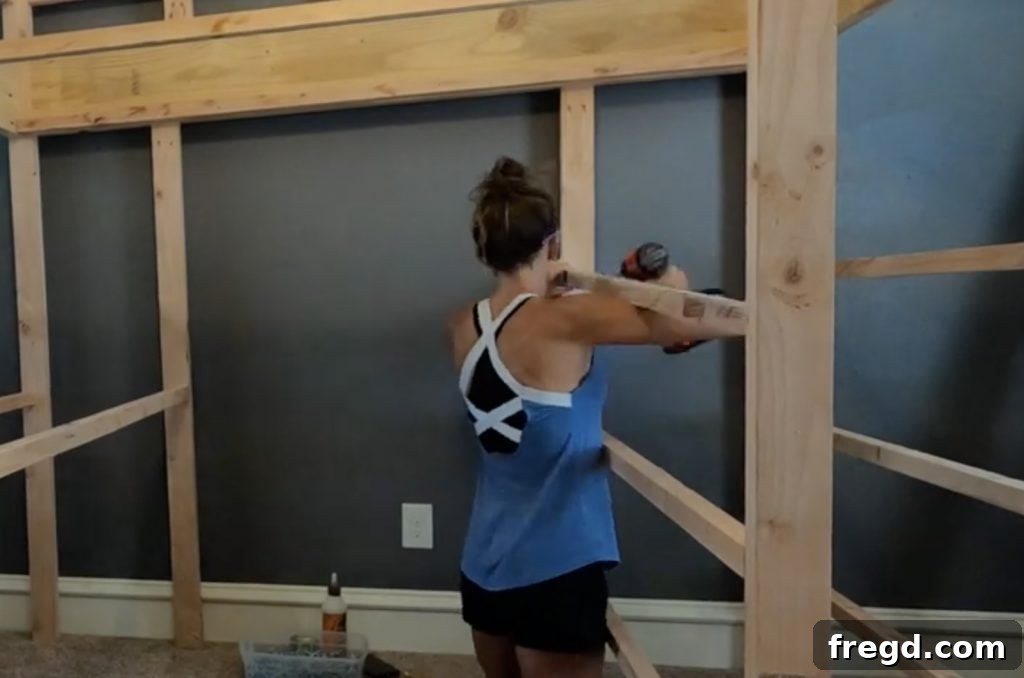 Attaching front shelf trim with pocket holes