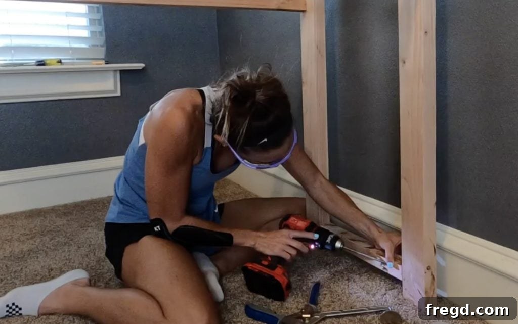 Attaching short desk pieces with pocket holes