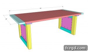 Build Your Own Paneled Farmhouse Dining Table 30 Step 10: Final tabletop attachment
