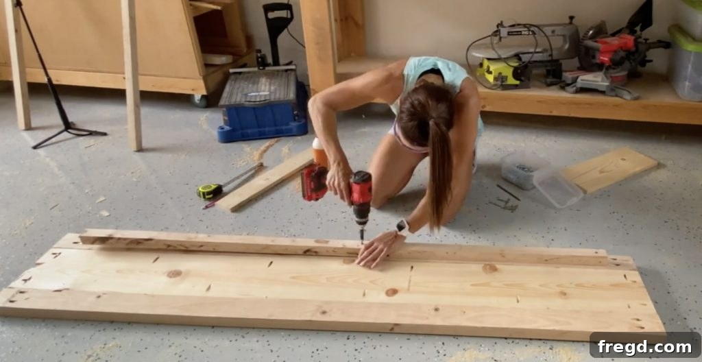 Build Your Own Designer Full Bed 16 Cleats attached to side panel for slat support