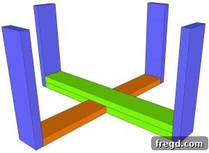 Illustrated step for attaching second long runner
