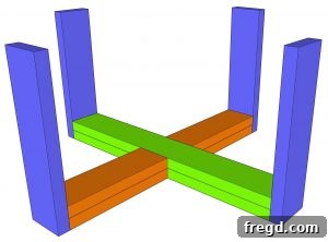 Illustrated step for attaching second short runners