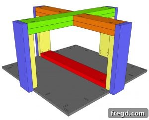 Illustrated step for installing table top support