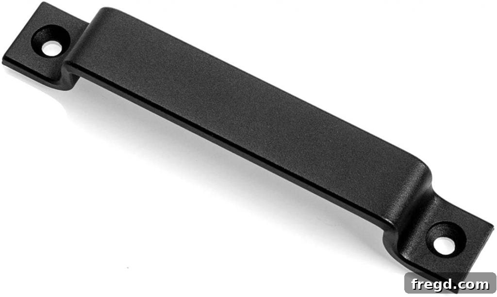 Crafting a Custom Counter-Height Pantry 18 Favorite cabinet door pulls, showing their design and finish.