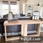 Modern Farmhouse Console Table project summary image.