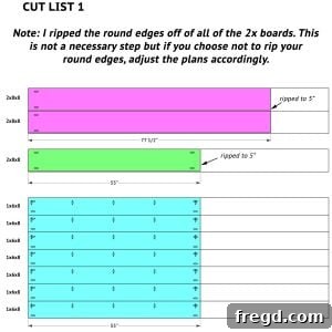Cut List 1 Diagram