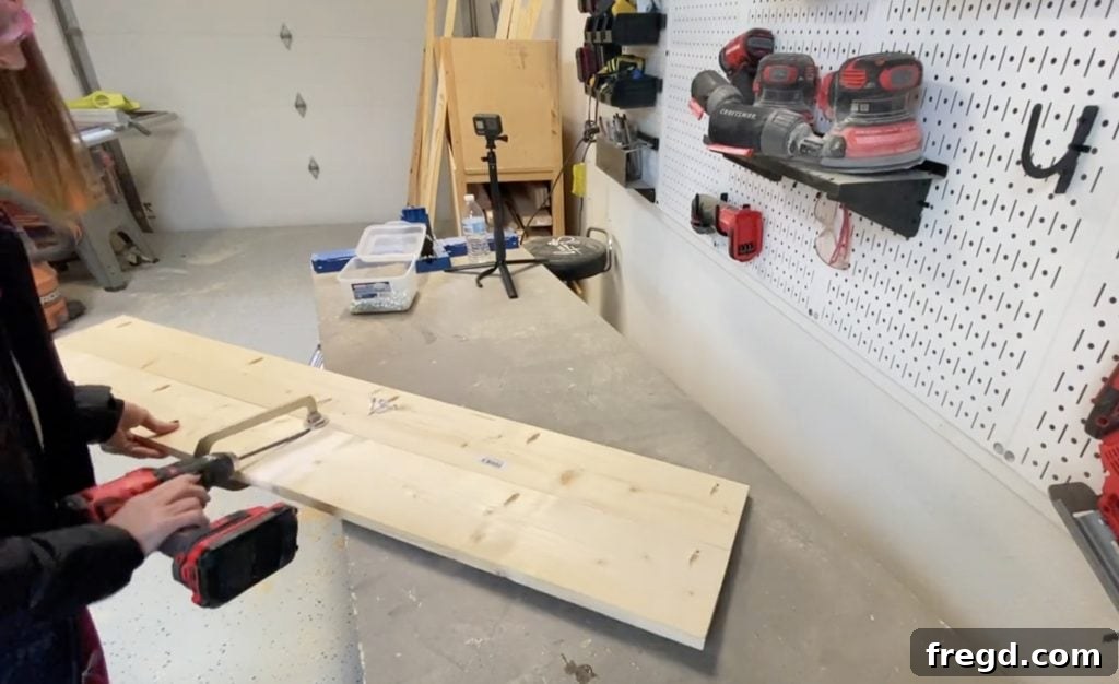 Attaching headboard planks with pocket hole screws