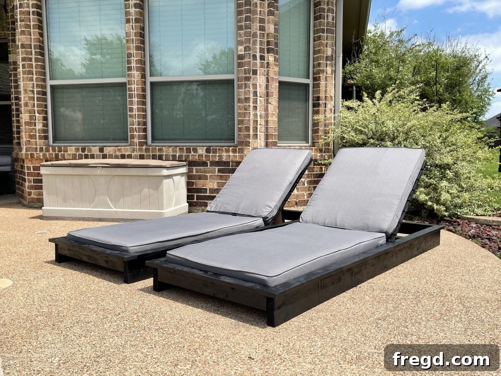 A beautifully finished DIY lounge chair