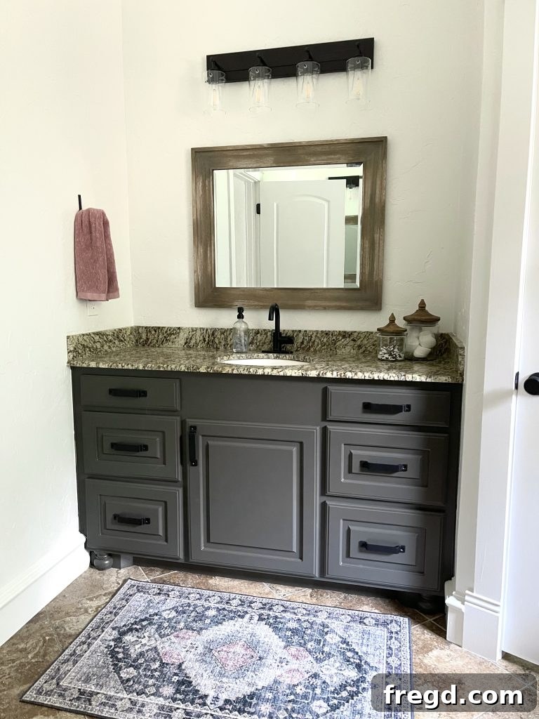 Transformed master bathroom vanity