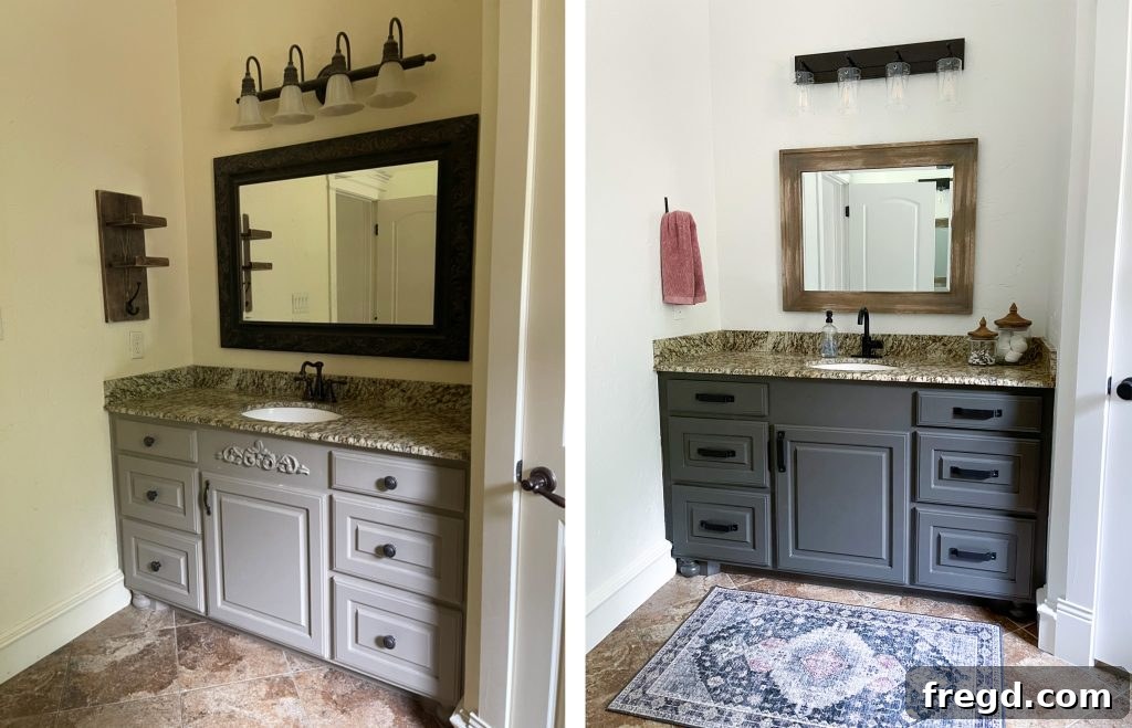 Overall view of renovated master bathroom