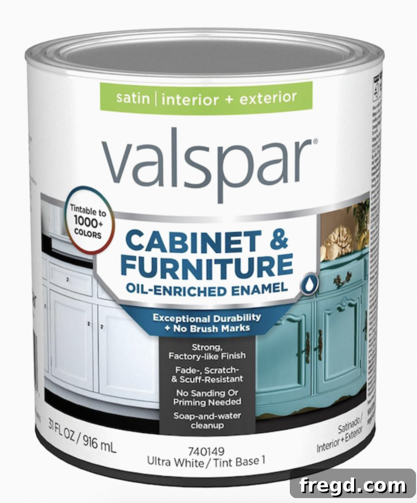 Valspar Cabinet Enamel paint can