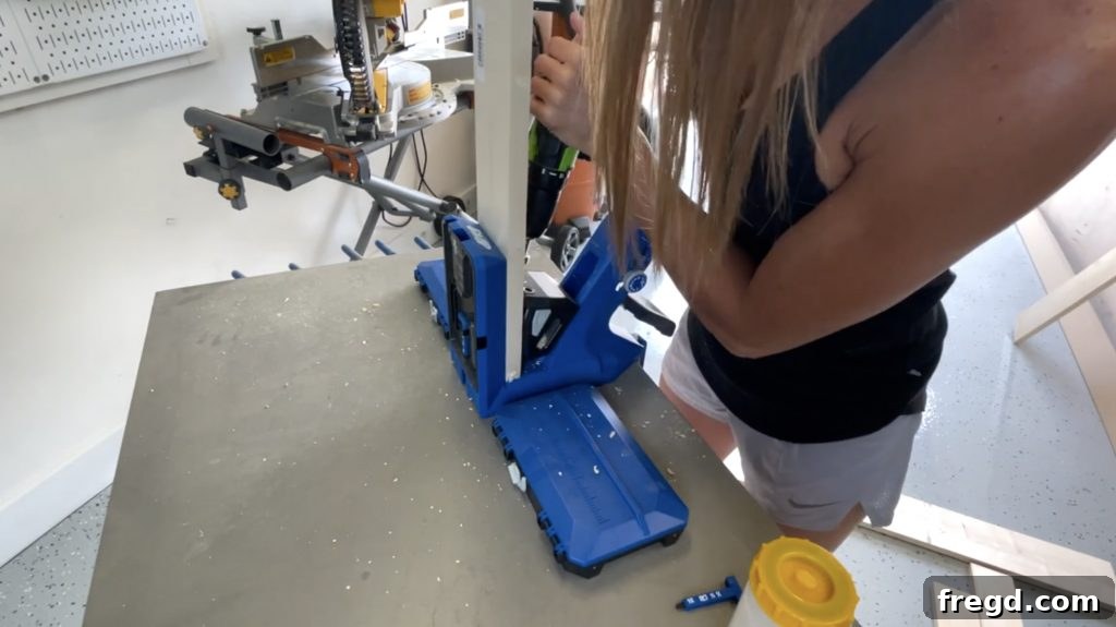 Drilling pocket holes with Kreg Jig