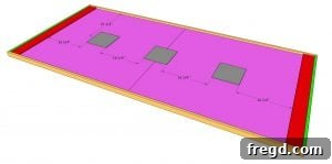 Decorative squares attachment step