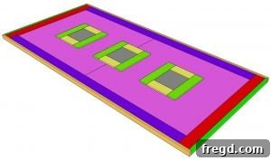 Top and bottom trim for squares step