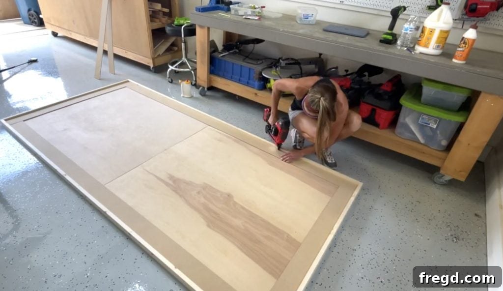 Attaching vertical bender boards to plywood sides