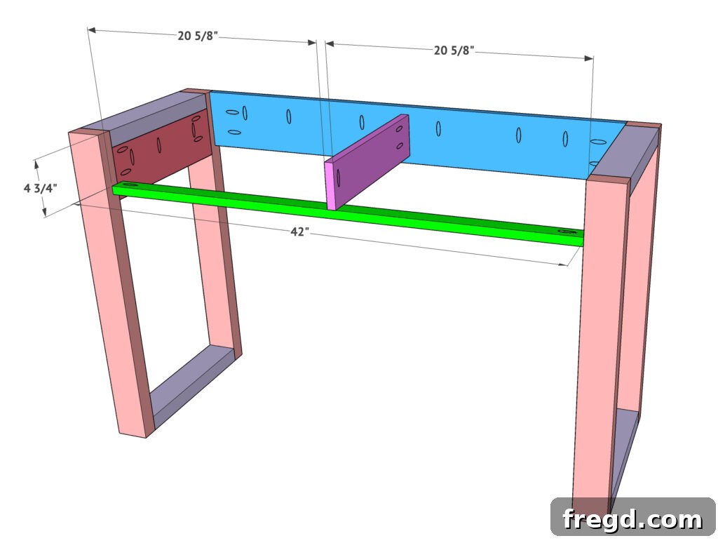 Adding the 1x2 front support board