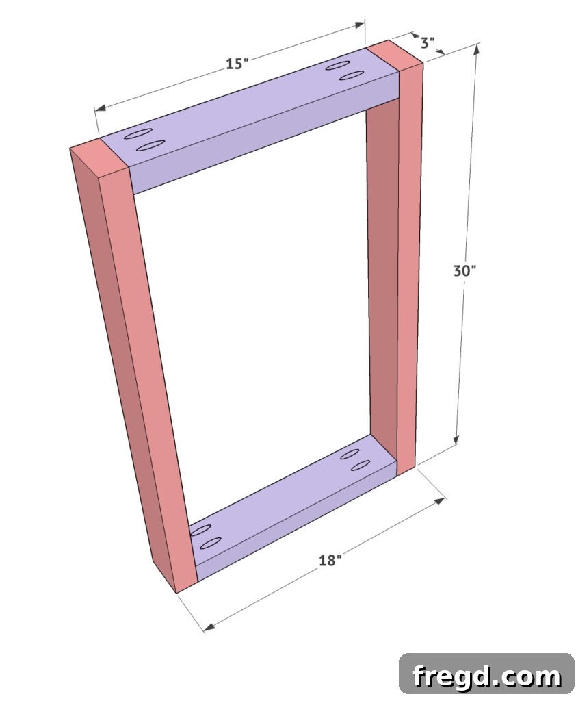 Assembling the leg frames with pocket holes