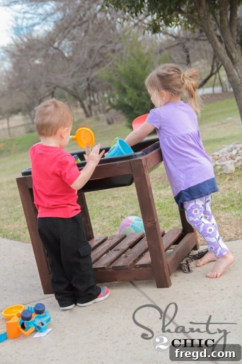 Craft a Charming Dollhouse Book Nook 23 DIY Sand Box Table for outdoor play