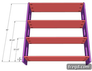 Craft a Charming Dollhouse Book Nook 27 Illustration of cutting windows and doors, then assembling shelves to sides
