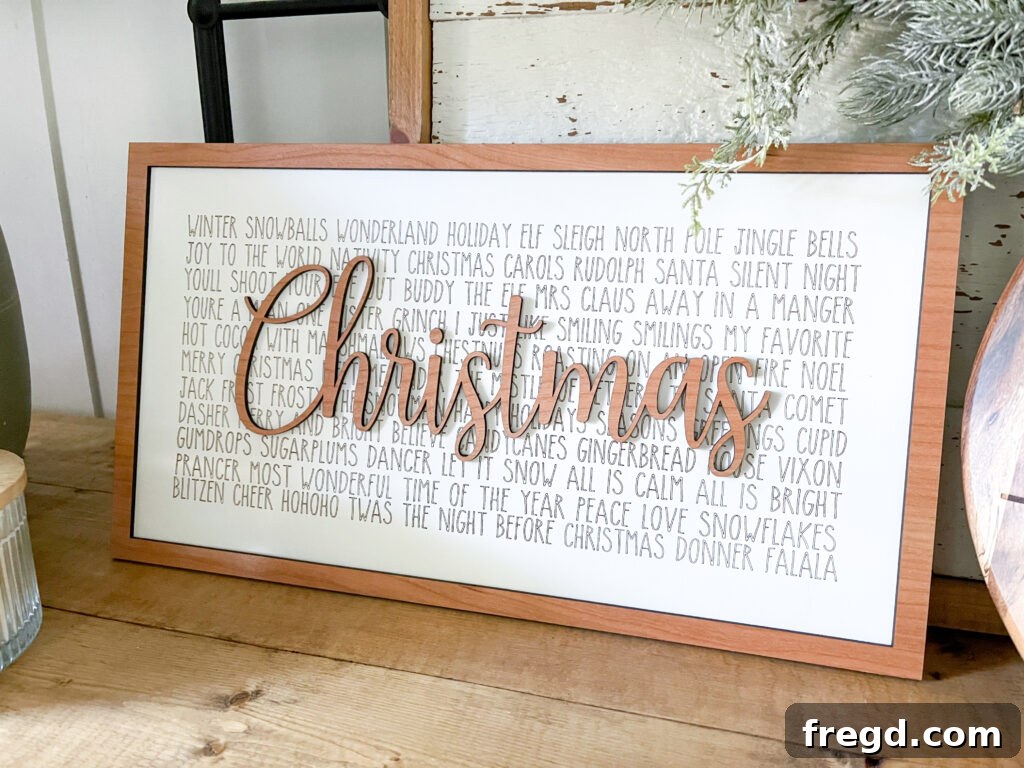 Glowforge Deep Dive: The Definitive 3D Laser Printer Review 6 DIY Christmas Sign created with Glowforge