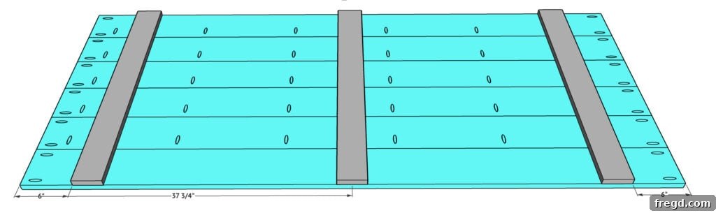 Craft Your Own Canopy Bed 26 Attaching cleats to the back of the headboard