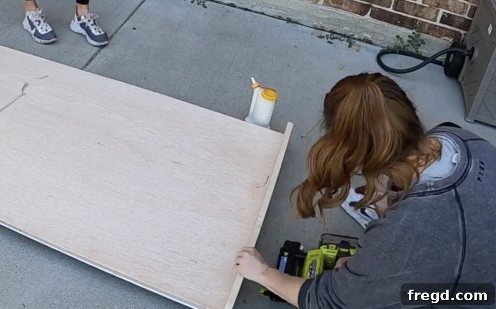 Craft Your Own Canopy Bed 28 Adding side trim to the headboard