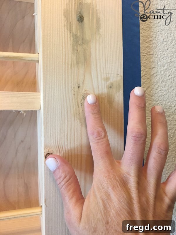 Craft Your Own Canopy Bed 40 Filling exposed screw holes with wood filler