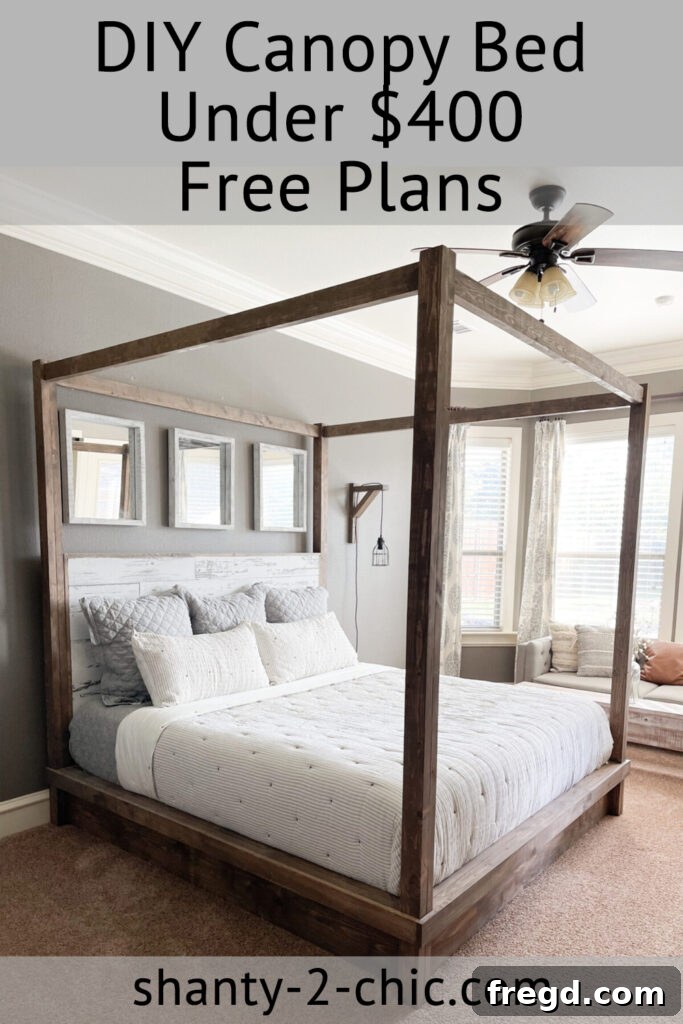 Craft Your Own Canopy Bed 47 Elegant bedroom decor featuring the DIY wooden canopy bed