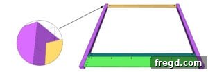 Craft Your Own Canopy Bed 12 Diagram for top side rail placement