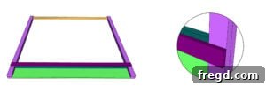 Craft Your Own Canopy Bed 16 Diagram for attaching side trim