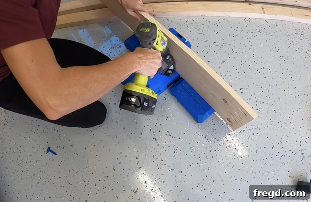 Craft Your Own Canopy Bed 6 Attaching bottom side rail to posts with pocket holes