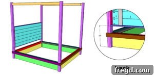 Craft Your Own Canopy Bed 33 Diagram for attaching headboard to posts